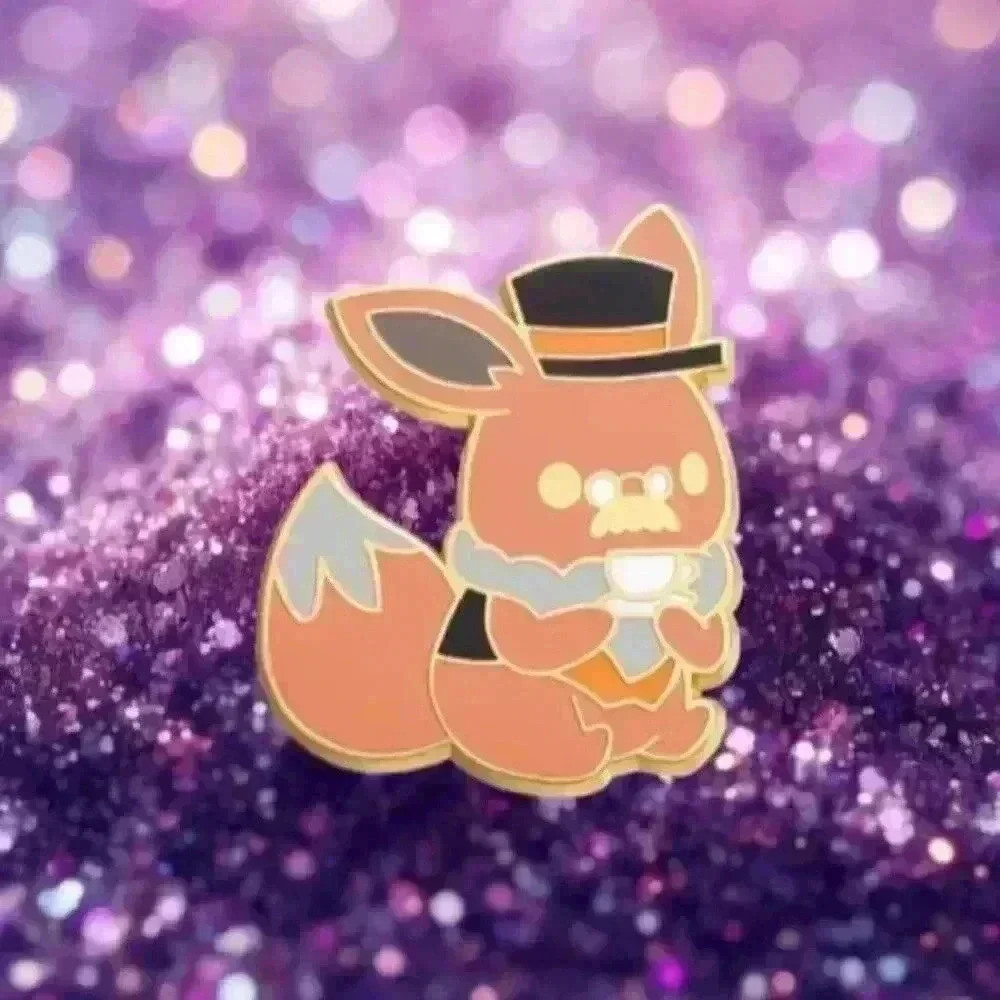 Gentleman Eevee Enamel Pin – Sophisticated Pokémon Collectible!